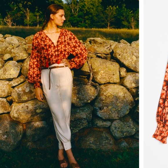 Anthropologie Tops - Anthropologie Porridge Elisabeth  Peasant Blouse Size  M